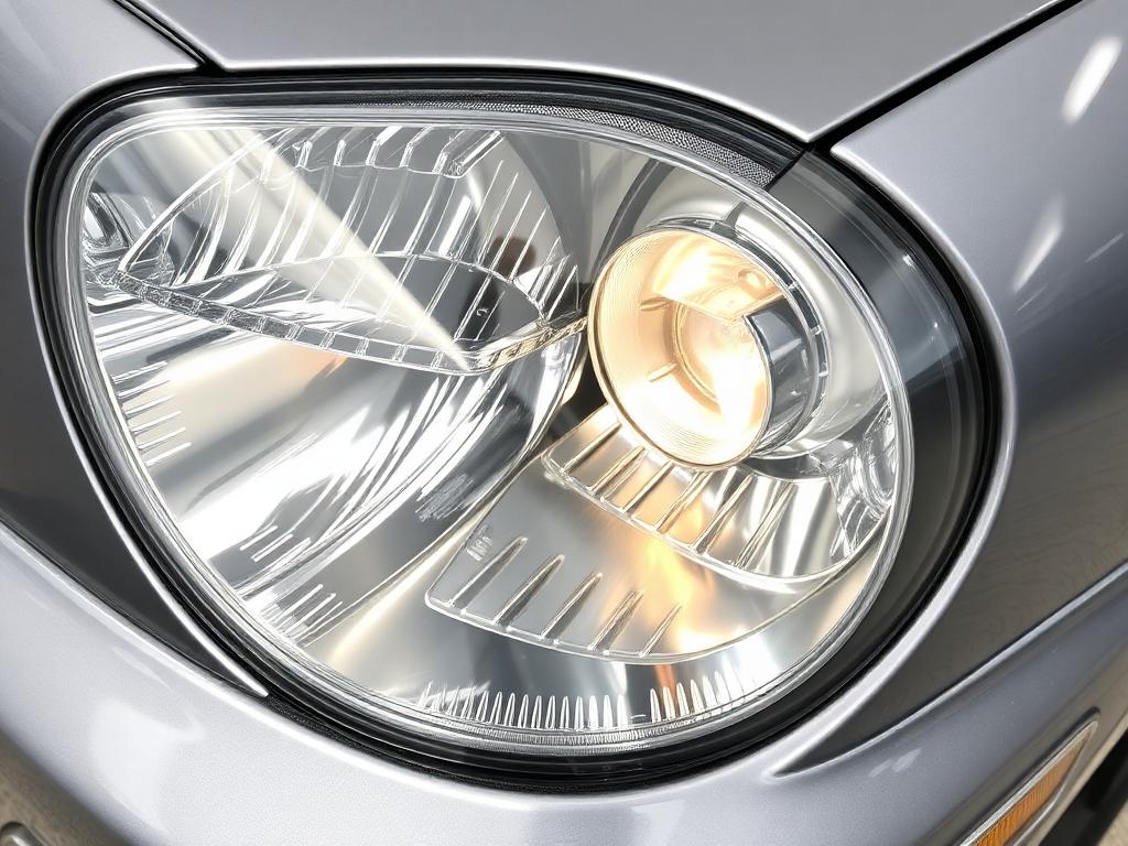 Restored crystal clear headlight lens